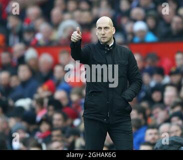 Jaap Stam responsable de Reading lors du troisième tour de la coupe FA au stade Old Trafford, Manchester. Date de la photo : 7 janvier 2017. Le crédit PIC doit se lire comme suit : Simon Bellis/Sportimage via PA Images Banque D'Images