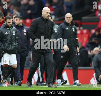 Jaap Stam responsable de Reading lors du troisième tour de la coupe FA au stade Old Trafford, Manchester. Date de la photo : 7 janvier 2017. Le crédit PIC doit se lire comme suit : Simon Bellis/Sportimage via PA Images Banque D'Images