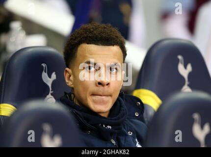 Tottenham's DELE Alli regarde pendant le match de la FA Cup au White Hart Lane Stadium, Londres. Date de la photo 8 janvier 2017 pic David Klein/Sportimage via PA Images Banque D'Images