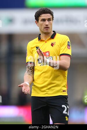 Daryl Janmaat de Watford en action pendant le match de la FA Cup au New Den Stadium, Londres. Date de la photo 29 janvier 2017 pic David Klein/Sportimage via PA Images Banque D'Images