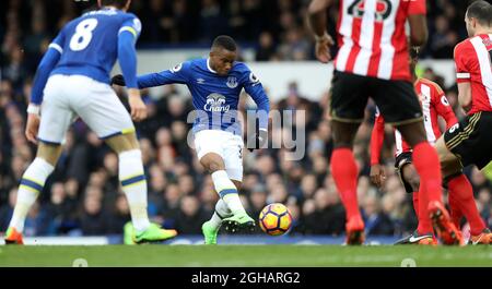 Ademola Lookman d'Everton pendant le match de la première ligue anglaise à Goodison Park, Liverpool. Date de la photo : 25 février 2017. Le crédit photo devrait se lire comme suit : Lynne Cameron/Sportimage via PA Images Banque D'Images