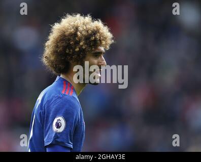 Mauroane Fellaini de Manchester United lors du match de la première Ligue anglaise au stade Riverside, à Middlesbrough. Date de la photo : 19 mars 2017. Le crédit PIC doit se lire comme suit : Simon Bellis/Sportimage via PA Images Banque D'Images