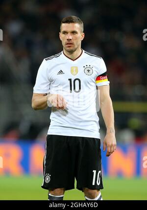 Lukas Podolski d'Allemagne pendant l'International friendly à signal Iduna Park, Dortmund. Date de la photo : 22 mars 2017. Le crédit PIC doit être lu : Matt McNulty/Sportimage via PA Images Banque D'Images