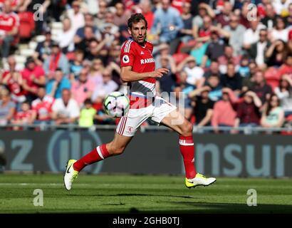 Christhian Stuani de Middlesbrough lors du match de la première ligue au stade Riverside, à Middlesbrough. Date de la photo : 8 avril 2017. Le crédit PIC doit se lire comme suit : Jamie Tyerman/Sportimage via PA Images Banque D'Images