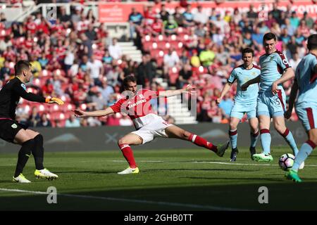 Christhian Stuani de Middlesbrough lors du match de la première ligue au stade Riverside, à Middlesbrough. Date de la photo : 8 avril 2017. Le crédit PIC doit se lire comme suit : Jamie Tyerman/Sportimage via PA Images Banque D'Images