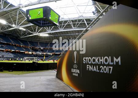 Un point de vue général avant la finale de l'UEFA Europa League à l'aréna Friends, à Stockholm. Date de la photo : 23 mai 2017. Le crédit PIC doit être lu : Matt McNulty/Sportimage via PA Images Banque D'Images