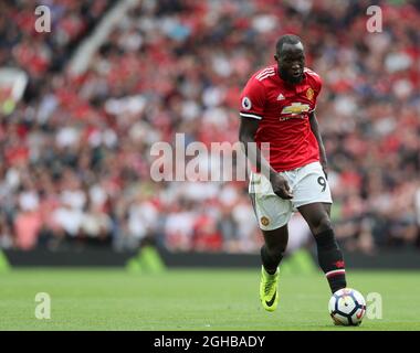 Romelu Lukaku de Manchester United en action lors du premier match de ligue au stade Old Trafford, Manchester. Photo date 13 août 2017. Le crédit photo doit être lu : David Klein/Sportimage via PA Images Banque D'Images