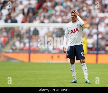 Le DELE Alli de Tottenham semble abattu lors du premier match de ligue au stade Wembley, Londres. Photo date 20 août 2017. Le crédit photo doit être lu : David Klein/Sportimage via PA Images Banque D'Images