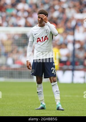 Le DELE Alli de Tottenham semble abattu lors du premier match de ligue au stade Wembley, Londres. Photo date 20 août 2017. Le crédit photo doit être lu : David Klein/Sportimage via PA Images Banque D'Images