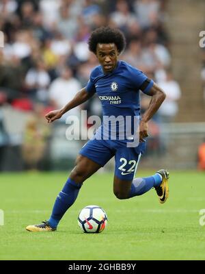 Willian de Chelsea en action pendant le match de première ligue au stade Wembley, Londres. Photo date 20 août 2017. Le crédit photo doit être lu : David Klein/Sportimage via PA Images Banque D'Images