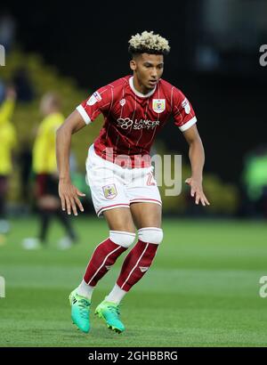 Lloyd Kelly de Bristol City en action pendant le match de la coupe Carabao au stade Vicarage Road, à Watford. Photo date 22 août 2017. Le crédit photo doit être lu : David Klein/Sportimage via PA Images Banque D'Images