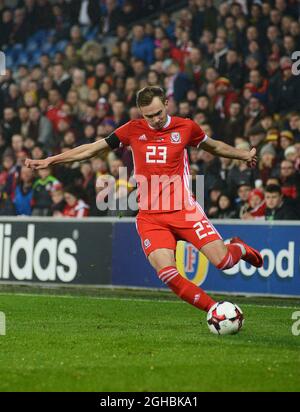 Ryan Hedges du pays de Galles lors du match international entre le pays de Galles et le Panama au Cardiff City Stadium, Cardiff. Photo le 14 novembre 2017. Le crédit photo devrait se lire comme suit : Joe Perch/Sportimage via PA Images Banque D'Images