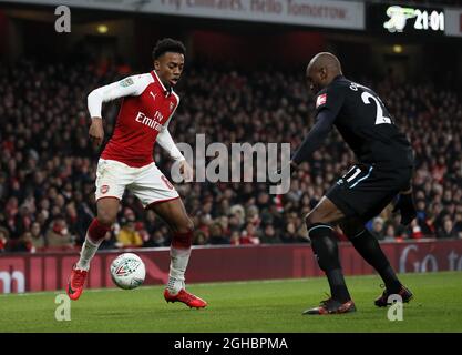 Joe Willock d'Arsenal en action lors du match de finale de la coupe EFL au stade Emirates, Londres. Photo date 19 décembre 2017. Le crédit photo doit être lu : David Klein/Sportimage via PA Images Banque D'Images