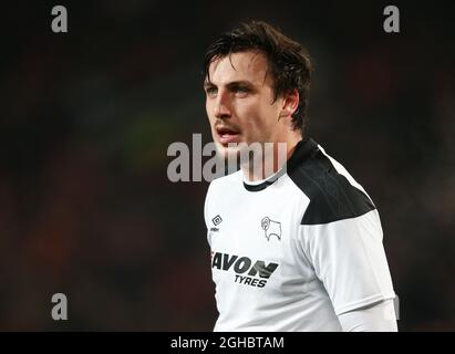 George Thorne du comté de Derby lors du troisième tour de la coupe FA au stade Old Trafford à Manchester. Photo le 5 janvier 2018. Le crédit photo doit se lire comme suit : Simon Bellis/Sportimage via PA Images Banque D'Images