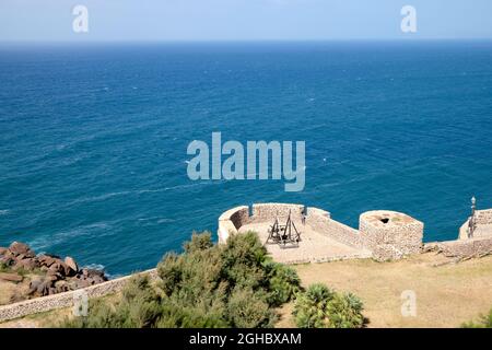 Fortification dans le village DE CASTELSARDO en Sardaigne - destination de voyage Banque D'Images