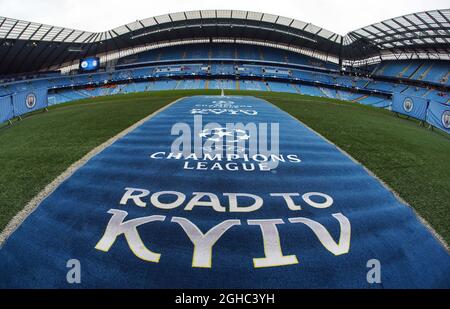 Une vue générale du stade Etihad lors du match de deuxième jambe de la finale du quartier de la Ligue des Champions au stade Etihad, à Manchester. Date de la photo : 10 avril 2018. Le crédit photo doit être lu : David Klein/Sportimage via PA Images Banque D'Images