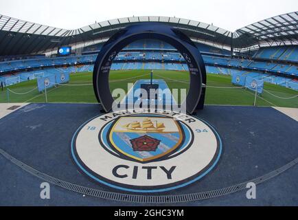 Une vue générale du stade Etihad lors du match de deuxième jambe de la finale du quartier de la Ligue des Champions au stade Etihad, à Manchester. Date de la photo : 10 avril 2018. Le crédit photo doit être lu : David Klein/Sportimage via PA Images Banque D'Images