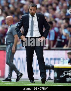 Felix Slavisa Jokanovic, directeur de Fulham, lors du match final du championnat au stade Wembley, Londres. Photo le 26 mai 2018. Le crédit photo devrait se lire: Robin Parker/Sportimage Banque D'Images