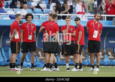 L'équipe de Belgique a fait une promenade sur le terrain avant le match du groupe G de la coupe du monde de la FIFA 2018 au stade de Kaliningrad, à Kaliningrad. Photo le 28 juin 2018. Le crédit photo doit être lu : David Klein/Sportimage via PA Images Banque D'Images