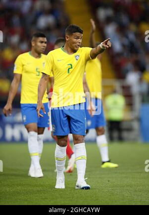 Thiago Silva au Brésil en action pendant le match de la coupe du monde de la FIFA 2018, Groupe E, à l'arène Otkrytiye, Moscou. Photo le 27 juin 2018. Le crédit photo doit se lire comme suit : David Klein/Sportiman via PA Images Banque D'Images