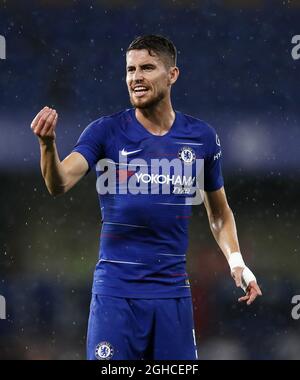 Jorginho de Chelsea en action pendant le match amical d'avant-saison au stade Stamford Bridge, Londres. Date de la photo 7 août 2018. Le crédit photo doit être lu : David Klein/Sportimage via PA Images Banque D'Images