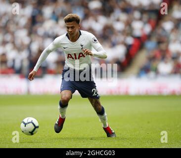 Le DELE Alli de Tottenham est en action lors du match de la Premier League au stade Wembley, Londres. Photo date 18 août 2018. Le crédit photo doit être lu : David Klein/Sportimage via PA Images Banque D'Images