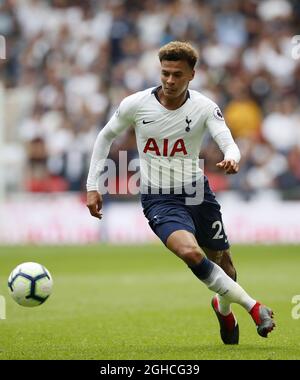 Le DELE Alli de Tottenham est en action lors du match de la Premier League au stade Wembley, Londres. Photo date 18 août 2018. Le crédit photo doit être lu : David Klein/Sportimage via PA Images Banque D'Images