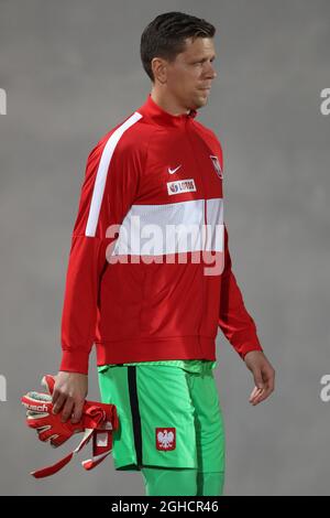 Serravalle, Italie, 5 septembre 2021. Wojciech Szczesny, de Pologne, entre dans le champ de jeu du match de qualification de la coupe du monde de la FIFA au stade de San Marino, Serravalle. Le crédit photo devrait se lire: Jonathan Moscrop / Sportimage Banque D'Images