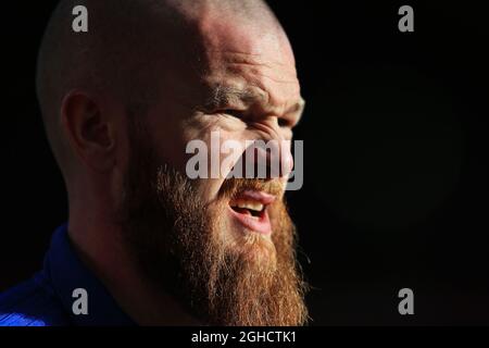 Aron Gunnarsson de Cardiff City lors du match de la Premier League au stade Anfield, Liverpool. Photo le 27 octobre 2018. Le crédit d'image devrait se lire: Matt McNulty/Sportimage via PA Images Banque D'Images