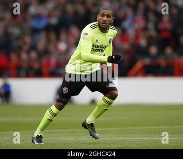 Leon Clarke, de Sheffield Utd, en action lors du match de championnat Sky Bet au City Ground, à Nottingham. Photo le 3 novembre 2018. Le crédit photo doit se lire comme suit : Simon Bellis/Sportimage via PA Images Banque D'Images