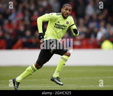 Leon Clarke, de Sheffield Utd, en action lors du match de championnat Sky Bet au City Ground, à Nottingham. Photo le 3 novembre 2018. Le crédit photo doit se lire comme suit : Simon Bellis/Sportimage via PA Images Banque D'Images