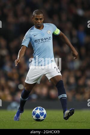 Fernandinho de Manchester City lors du match de l'UEFA Champions League Group H au Etihad Stadium, Manchester. Date de la photo 7 novembre 2018. Le crédit photo doit se lire comme suit : Simon Bellis/Sportimage via PA Images Banque D'Images