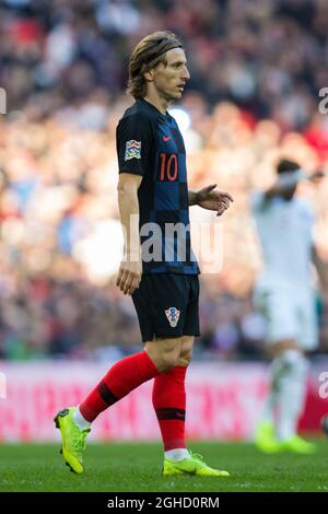 Luka Modric de Croatie lors du match de l'UEFA Nations League au stade Wembley, Londres. Date de la photo : 18 novembre 2018. Le crédit photo doit se lire comme suit : Craig Mercer/Sportimage via PA Images Banque D'Images