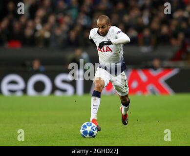 Lucas Moura de Tottenham lors de la Ligue des champions de l'UEFA, match du groupe B au stade Wembley, Londres. Date de la photo : 28 novembre 2018. Le crédit photo doit être lu : David Klein/Sportimage via PA Images Banque D'Images