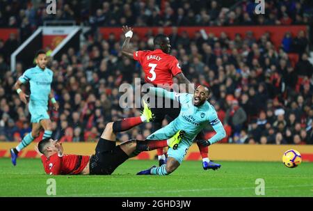 Mesut Ozil d'Arsenal marque son deuxième but d'équipe lors du match de la Premier League à Old Trafford, Manchester. Date de la photo : 5 décembre 2018. Le crédit d'image devrait se lire: Matt McNulty/Sportimage via PA Images Banque D'Images