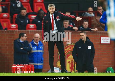 Ole Gunnar Solskjaer, Manager de Manchester United, se place au premier match de la Premier League à Old Trafford, Manchester. Date de la photo : 26 décembre 2018. Le crédit d'image devrait se lire: Matt McNulty/Sportimage via PA Images Banque D'Images