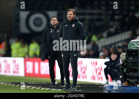 Ralph Hasenhuttl de Southampton pendant la coupe Emirates FA, troisième partie au Pride Park, Derby. Date de la photo : 5 janvier 2019. Le crédit photo doit se lire comme suit : James Wilson/Sportimage via PA Images Banque D'Images