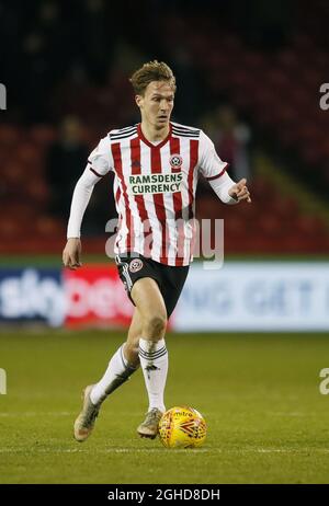 Kieran Dowell de Sheffield Utd lors du match de championnat Sky Bet au stade Bramall Lane, à Sheffield. Date de la photo : 12 janvier 2019. Le crédit photo doit se lire comme suit : Simon Bellis/Sportimage via PA Images Banque D'Images