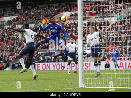 Demarai Gray, de Leicester City, se dirige vers le grand angle lors du match de la Premier League au stade Wembley, Londres. Date de la photo : 10 février 2019. Le crédit photo doit être lu : Darren Staples/Sportimage via PA Images Banque D'Images