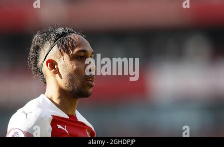 Pierre-Emerick Aubameyang d'Arsenal lors du match de la Premier League au stade Emirates, Londres. Date de la photo : 21 avril 2019. Le crédit photo doit être lu : David Klein/Sportimage via PA Images Banque D'Images