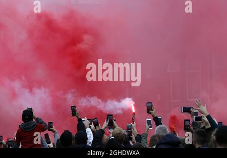 Les fans de Liverpool avant de se lancer lors du match de l'UEFA Champions League à Anfield, Liverpool. Date de la photo : 7 mai 2019. Le crédit photo doit être lu : Darren Staples/Sportimage via PA Images Banque D'Images