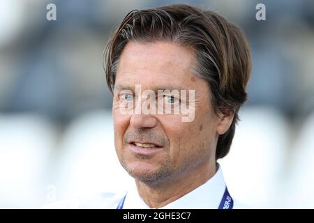 L'ancien footballeur PSG Daniel Bravo est désormais commentateur télévisé lors du championnat 2019 des moins de 21 ans de l'UEFA à Dino Manuzzi, Cesena. Date de la photo : 18 juin 2019. Le crédit photo doit être lu : Jonathan Moscrop/Sportimage via PA Images Banque D'Images