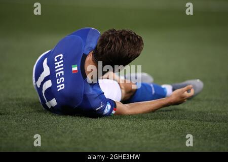 Federico Chiesa, d'Italie, lors du championnat UEFA des moins de 21 ans 2019 à Renato Dall'Ara, Bologne. Date de la photo : 19 juin 2019. Le crédit photo doit être lu : Jonathan Moscrop/Sportimage via PA Images Banque D'Images