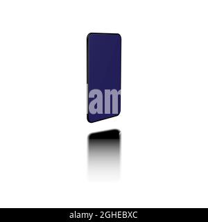Nouvelle perspective de maquette de smartphone noir réaliste sur fond blanc. Illustration vectorielle. Illustration de Vecteur