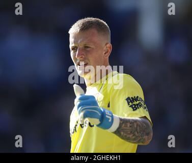 Jordan Pickford d'Everton pendant le match de la Premier League à Goodison Park, Liverpool. Date de la photo : 21 septembre 2019. Le crédit photo doit se lire comme suit : Simon Bellis/Sportimage via PA Images Banque D'Images