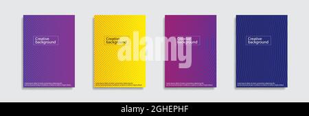 Conception minimale des couvercles. Dégradés de demi-teintes colorés.conception de modèle moderne d'arrière-plan pour le Web. Gradients froids. Futures répétitions géométriques. Eps10 Illustration de Vecteur