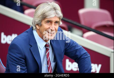 Manuel Pellegrini, directeur de West Ham United lors du match de la Premier League au London Stadium, Londres. Date de la photo : 5 octobre 2019. Le crédit photo doit se lire comme suit : Paul Terry/Sportimage via PA Images Banque D'Images