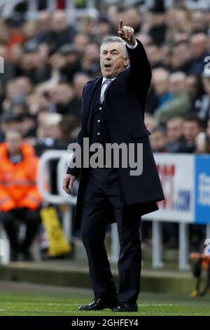 Carlo Ancelotti, directeur d'Everton, lors du match de la Premier League à St. James's Park, Newcastle. Date de la photo : 28 décembre 2019. Le crédit photo doit se lire comme suit : James Wilson/Sportimage via PA Images Banque D'Images