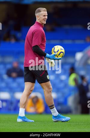 Joe Hart, gardien de but de Burnley, lors de l'échauffement avant le début du match de la Premier League à Stamford Bridge, Londres. Date de la photo : 11 janvier 2020. Le crédit photo doit être lu : Robin Parker/Sportimage via PA Images Banque D'Images