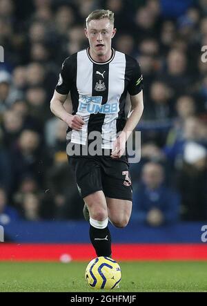 Sean Longstaff de Newcastle United lors du match de la Premier League contre Everton à Goodison Park, Liverpool. Date de la photo : 21 janvier 2020. Le crédit photo doit être lu : Darren Staples/Sportimage via PA Images Banque D'Images